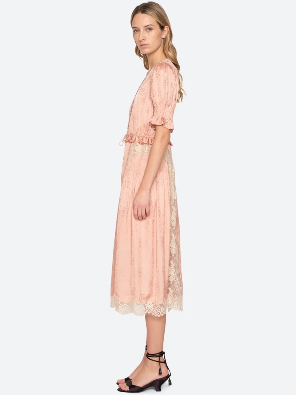 Sea New York Ethel Blush Lace-Trim Midi Dress - Picture 10 of 10